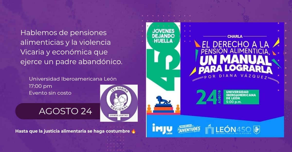 Invitan a charla sobre derecho a la pensión alimenticia en León