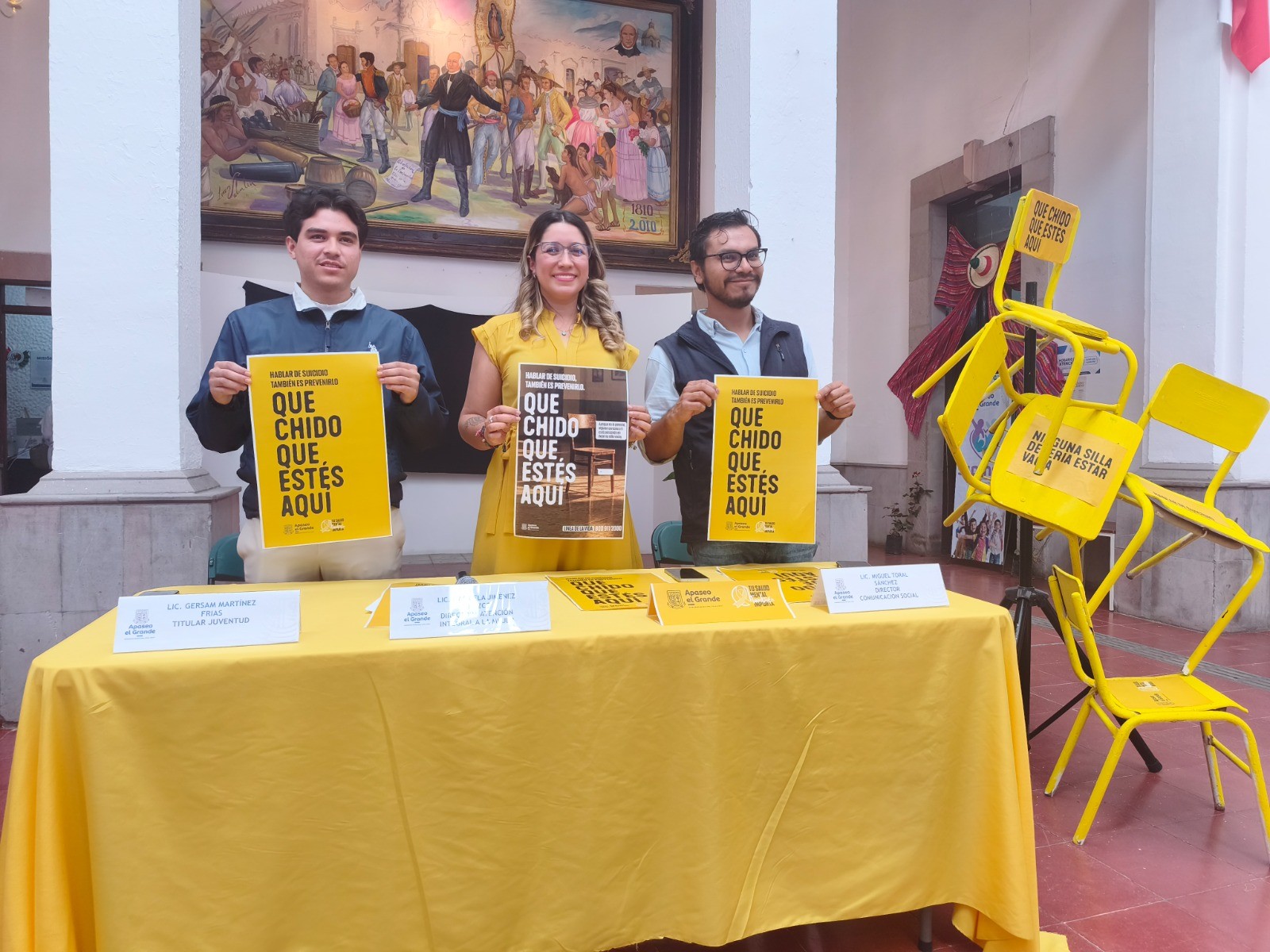 Presentan campaña de prevención del suicidio en Apaseo el Grande
