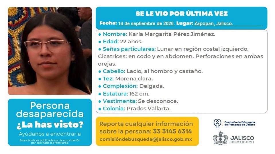 Karla Margarita estudiante de medicina fue localizada sin vida en Jalisco, era originaria de Guanajuato 