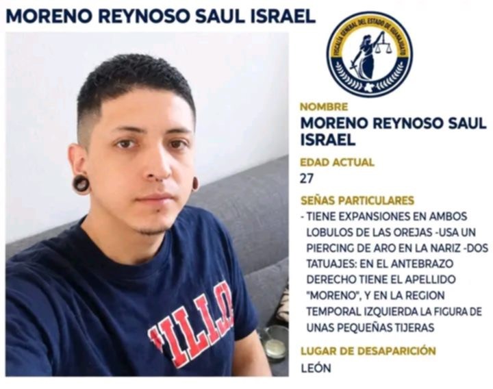 Buscan a Saúl Israel Moreno Reynoso; lleva 8 días desaparecido en León
