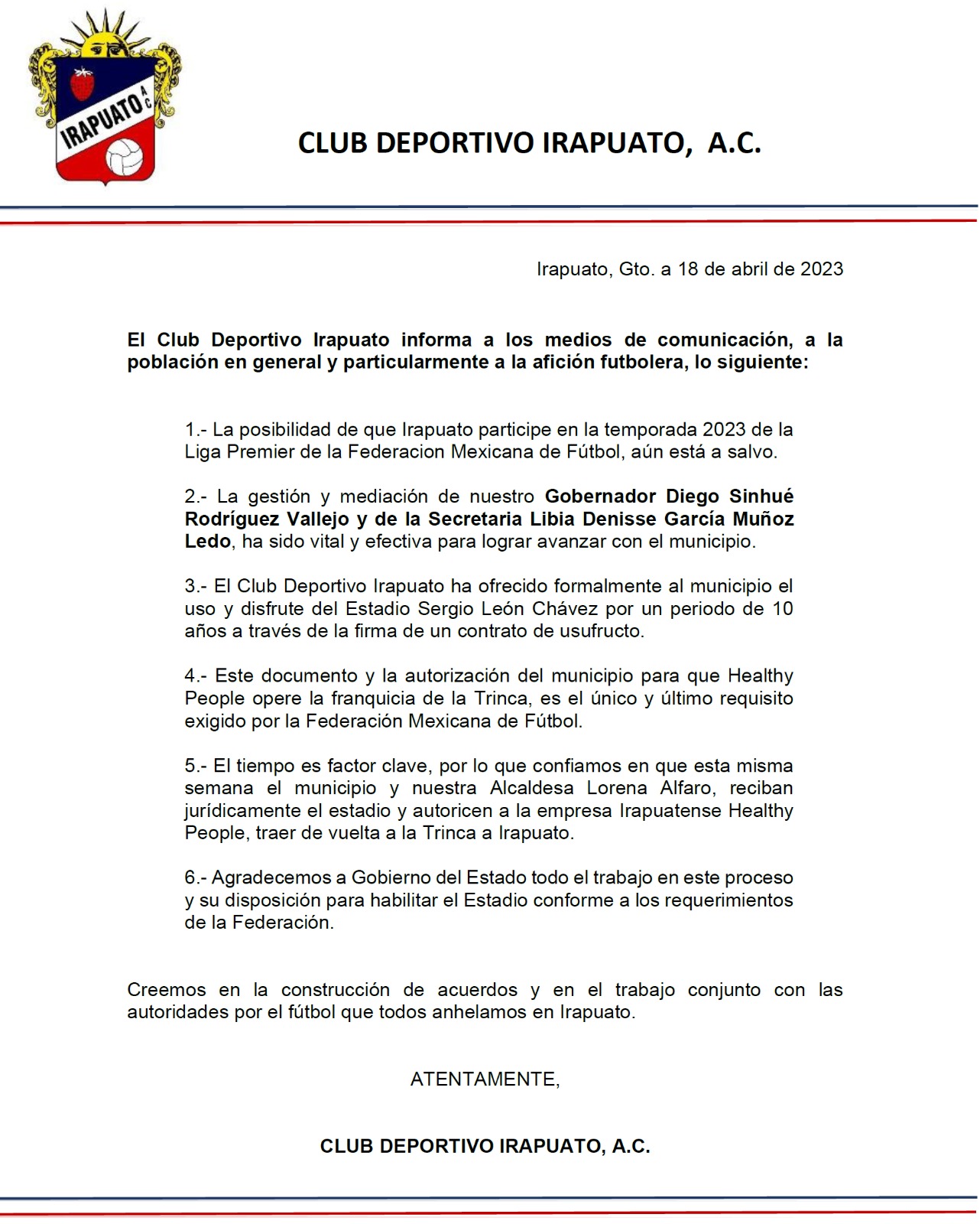 Irapuato, con posibilidades de regresar a la Liga Premier - Noticieros En  Línea