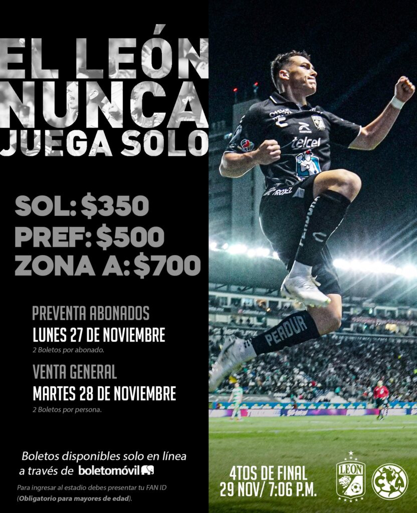 ¿Cuánto cuestan los boletos para el partido León vs América?