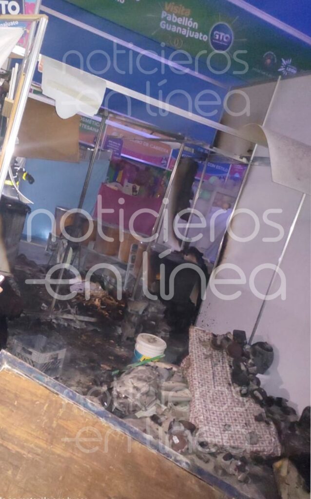 Corto circuito provoca incendio en Pabellón Guanajuato de la Feria de León