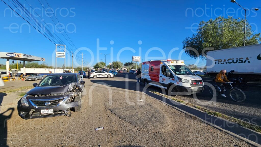 Carambola en bulevar Aeropuerto deja un motociclista herido