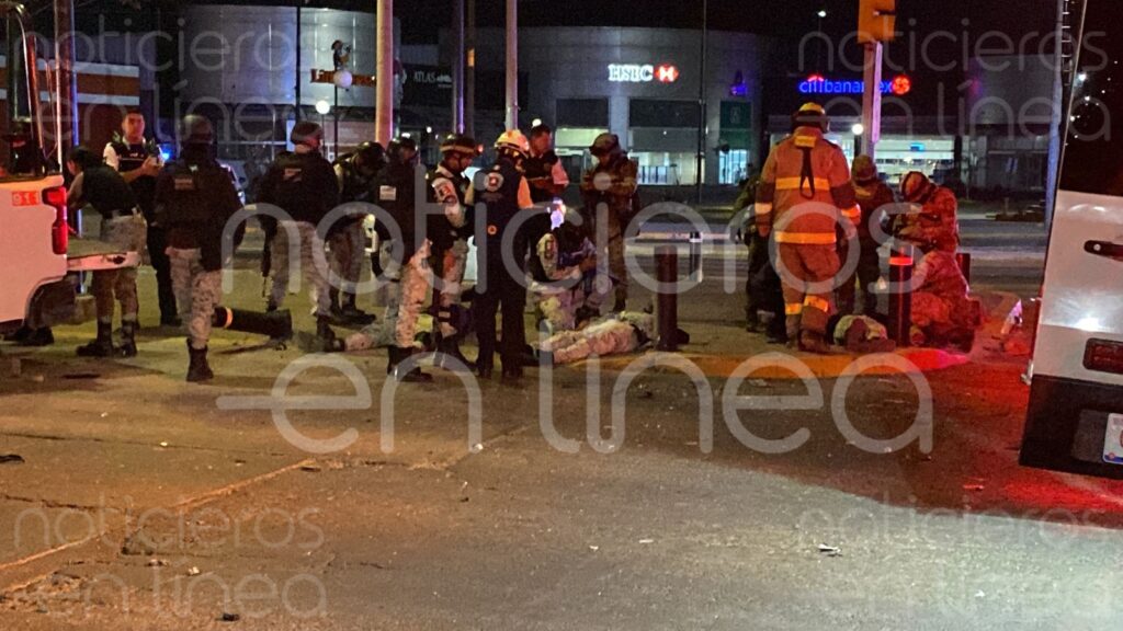 Chocan patrullas de la Guardia Nacional en dos puntos de León; hay 14 heridos