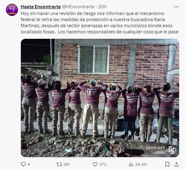 Retiran protección federal a buscadora de Irapuato; tiene amenazas recientes 