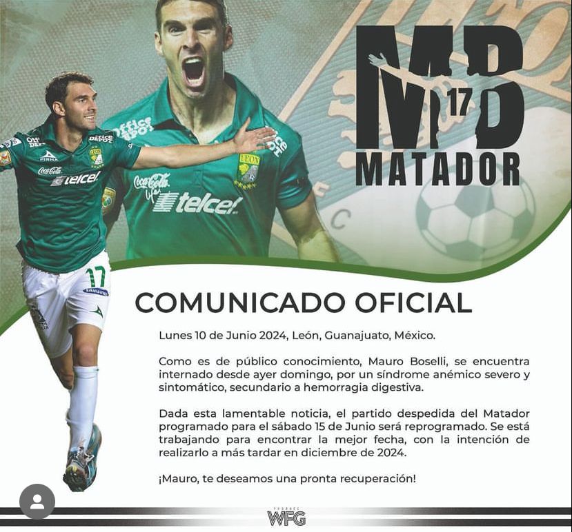 ¡Se pospone! Partido de despedida de Boselli será reprogramado