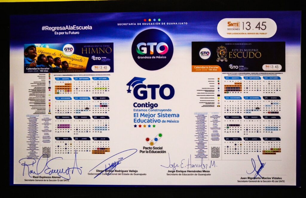 Este es el calendario escolar para el ciclo 2024-2025 en Guanajuato