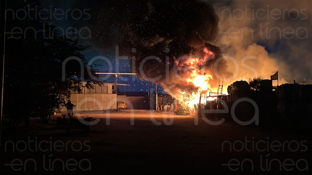 Pánico en Ribera de la Presa: incendio consume una recicladora 