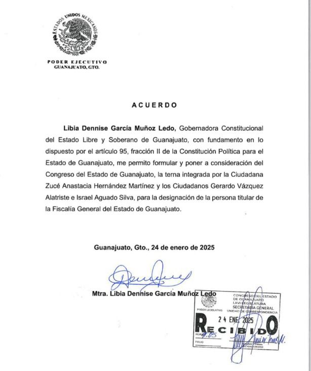 Estos son los finalistas para ser fiscal de Guanajuato; van dos cercanos a Zamarripa