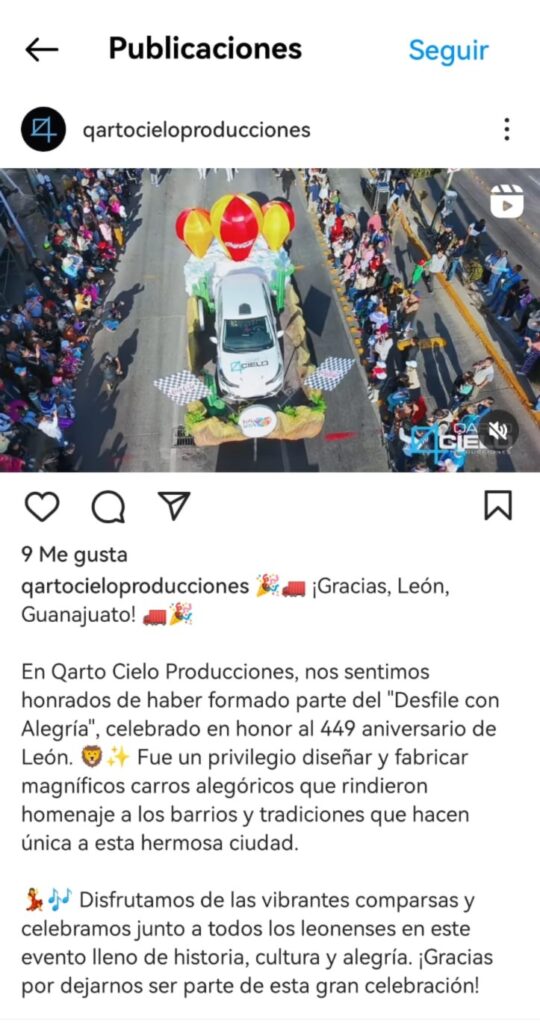 Este fue el contrato millonario que le pagaron a un proveedor yucateco organizar el desfile de León