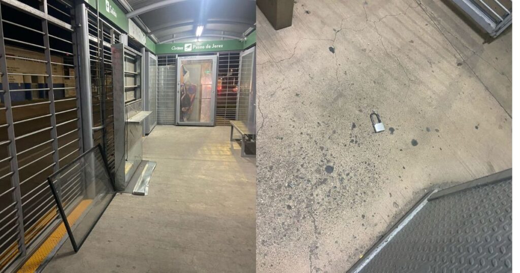 Roban pantallas de los paraderos de la 'Oruga' en la madrugada