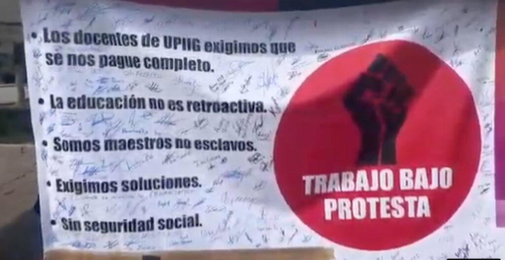 Docentes de ingenierías del IPN se manifiestan por falta de estabilidad laboral